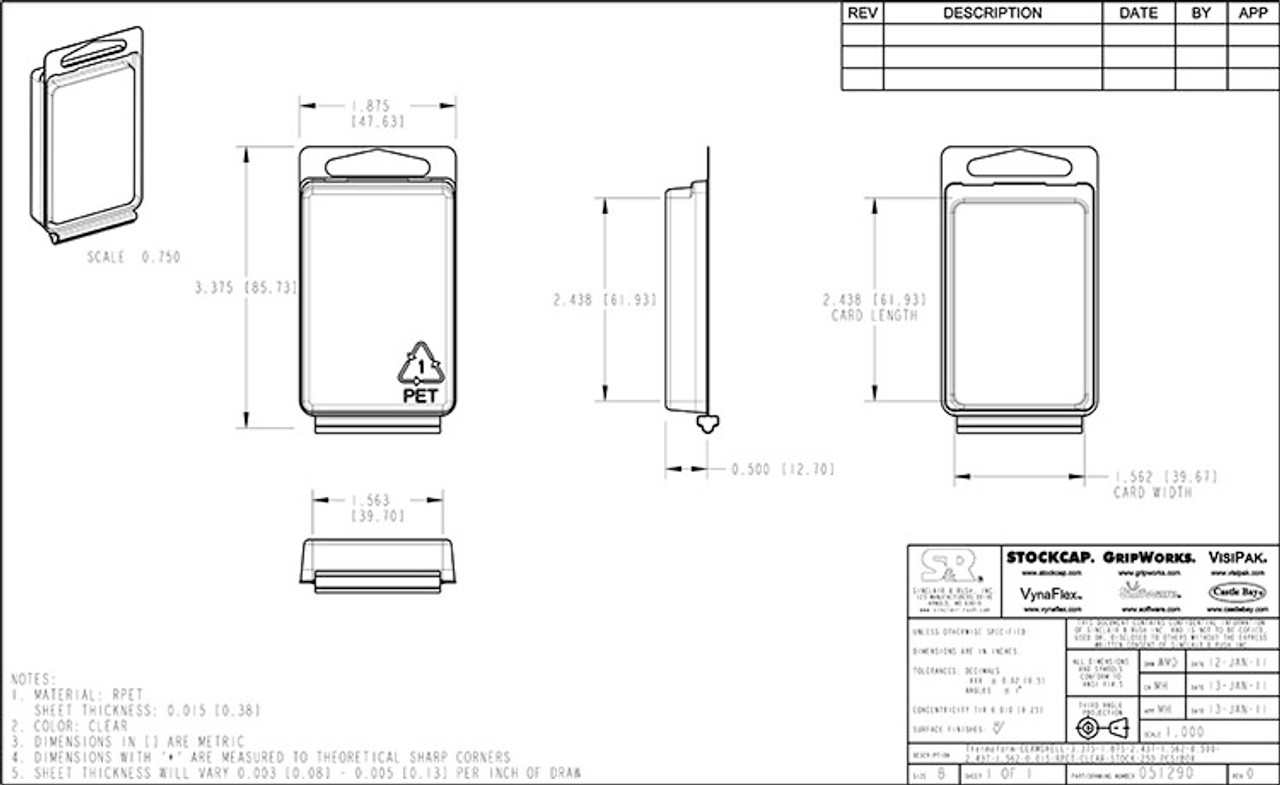 051290 - Stock Clamshell Packaging